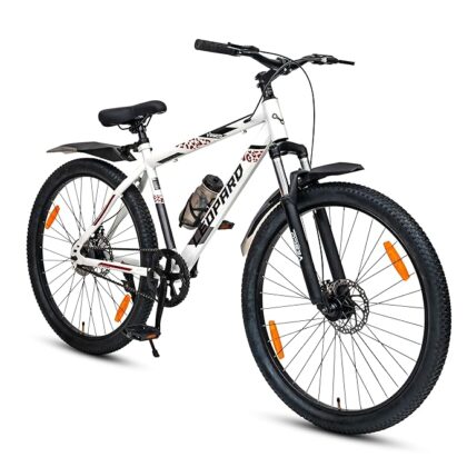 VESCO Leopard 27.5-T Cycle for Men with Front Suspension | Frame 18 Inch | Single Speed MTB Mountain Bike | Ideal for 17+ Years Adult Men & Women (White)